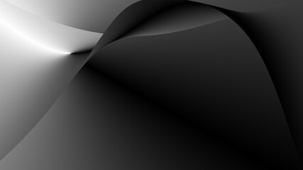 Black white abstract background with curve