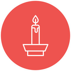 Candle vector icon. Can be used for Carnival iconset.