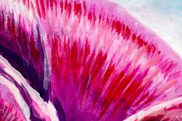 Abstract Pink purple delicate rose peony flower petals minimalism watercolors painting of flowers,beautiful Pink purple delicate rose peony flowers on canvas close up. Modern Impressionism artwork.