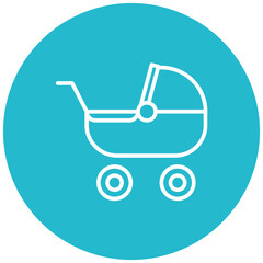 Pram vector icon. Can be used for Child Adoption iconset.