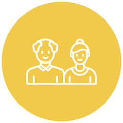 Grandparents vector icon. Can be used for Child Adoption iconset.