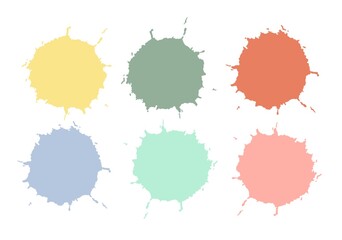 Blots of paint of different colored colors