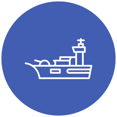 Obraz premium Vessel vector icon. Can be used for Shooting iconset.