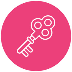 Key vector icon. Can be used for Fairytale iconset.