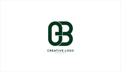 EB GB Abstract initial monogram letter alphabet logo design