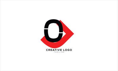 OJ JO Abstract initial monogram letter alphabet logo design