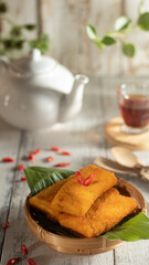 Spicy rissoles are perfect served with hot tea