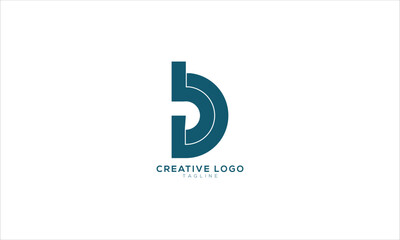 BD DB Abstract initial monogram letter alphabet logo design