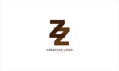 ZZ Abstract initial monogram letter alphabet logo design