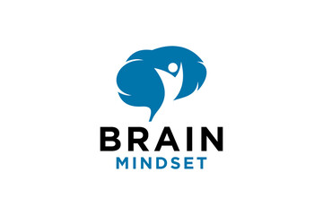 Brain Logo design vector template Think idea