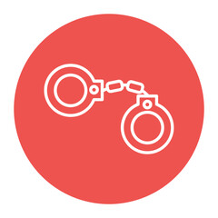 Handcuffs vector icon. Can be used for Crime Investigation iconset.