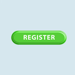 Register green color 3D button vector