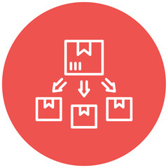 Distribution vector icon. Can be used for Mass Production iconset.
