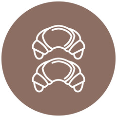 Croissant vector icon. Can be used for World Cuisine iconset.