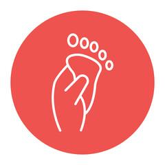 Foot Massage vector icon. Can be used for Spa iconset.