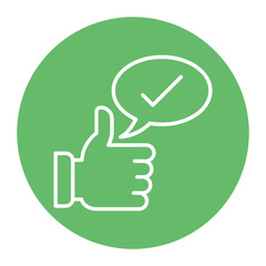 Thumbs Up vector icon. Can be used for Business and Finance iconset.