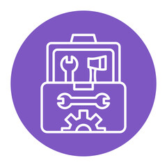 Toolbox vector icon. Can be used for Business and Finance iconset.