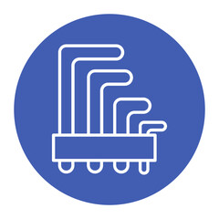 Hex Key vector icon. Can be used for Home Improvements iconset.