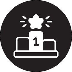 Fototapeta premium podium glyph icon
