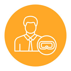 Diving Instructor vector icon. Can be used for Vacation and Tourism iconset.