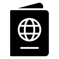 Passport glyph icon