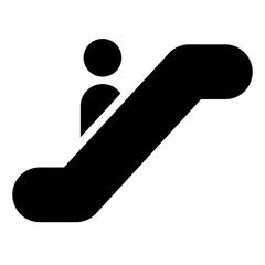 Escalator glyph icon