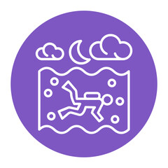 Night Diving vector icon. Can be used for Vacation and Tourism iconset.