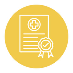 Medical Certificate vector icon. Can be used for Vacation and Tourism iconset.