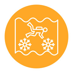 Ice Diving vector icon. Can be used for Vacation and Tourism iconset.