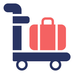 Airport Cart duo tone icon