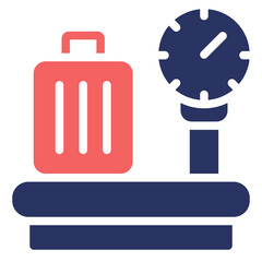 Scale Luggage duo tone icon