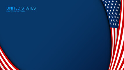 USA Independence day bannner presentation copyspace