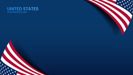 USA Independence day bannner presentation copyspace
