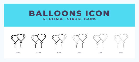 Balloon stroke icon for web. Mobile apps and ui.