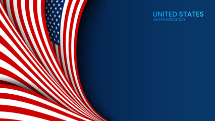 USA Independence day bannner presentation copyspace