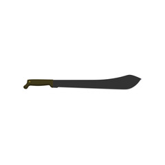 bolo machete flat design vector illustration isolated on white background. Military hunting knives, Combat weapon blades. Trapper sword and hunter knife blades. Protection concept. Warrior blades