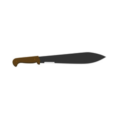 bolo machete flat design vector illustration isolated on white background. Military hunting knives, Combat weapon blades. Trapper sword and hunter knife blades. Protection concept. Warrior blades