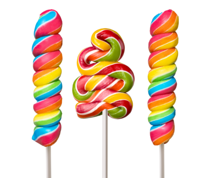 colorful lollipops isolated