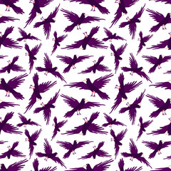 seamless pattern with raven