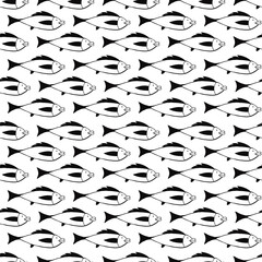 Seamless pattern with fishes