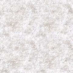 Vintage seamless pattern with watercolor stains and handwritten scribbles. Beige retro background for wallpaper print, wrapping paper, fabric design