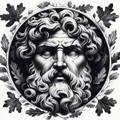 Mythological engraving illustration