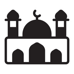 mosque glyph icon