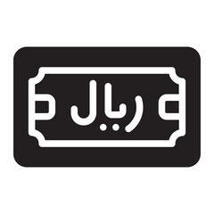 riyal glyph icon