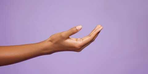 An open hand reaching out.