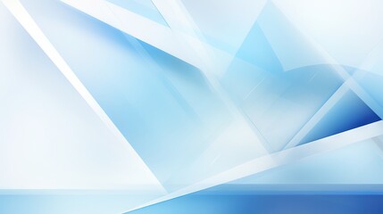 Contemporary blue and white abstract background with triangular elements: ideal for technology and corporate business designs.

