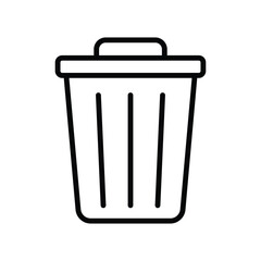 trash can icon vector design template simple and clean