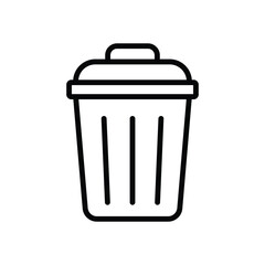 trash can icon vector design template simple and clean
