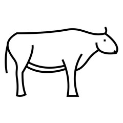 Cow graphic icon. Cow  icon isolated on white background. Vector illustration