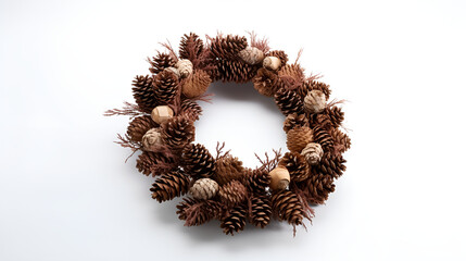 christmas wreath isolated on white